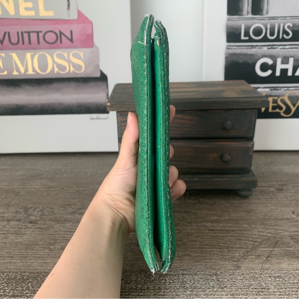 Chanel Green Perforated Quilted Wallet - Picture 12 of 12